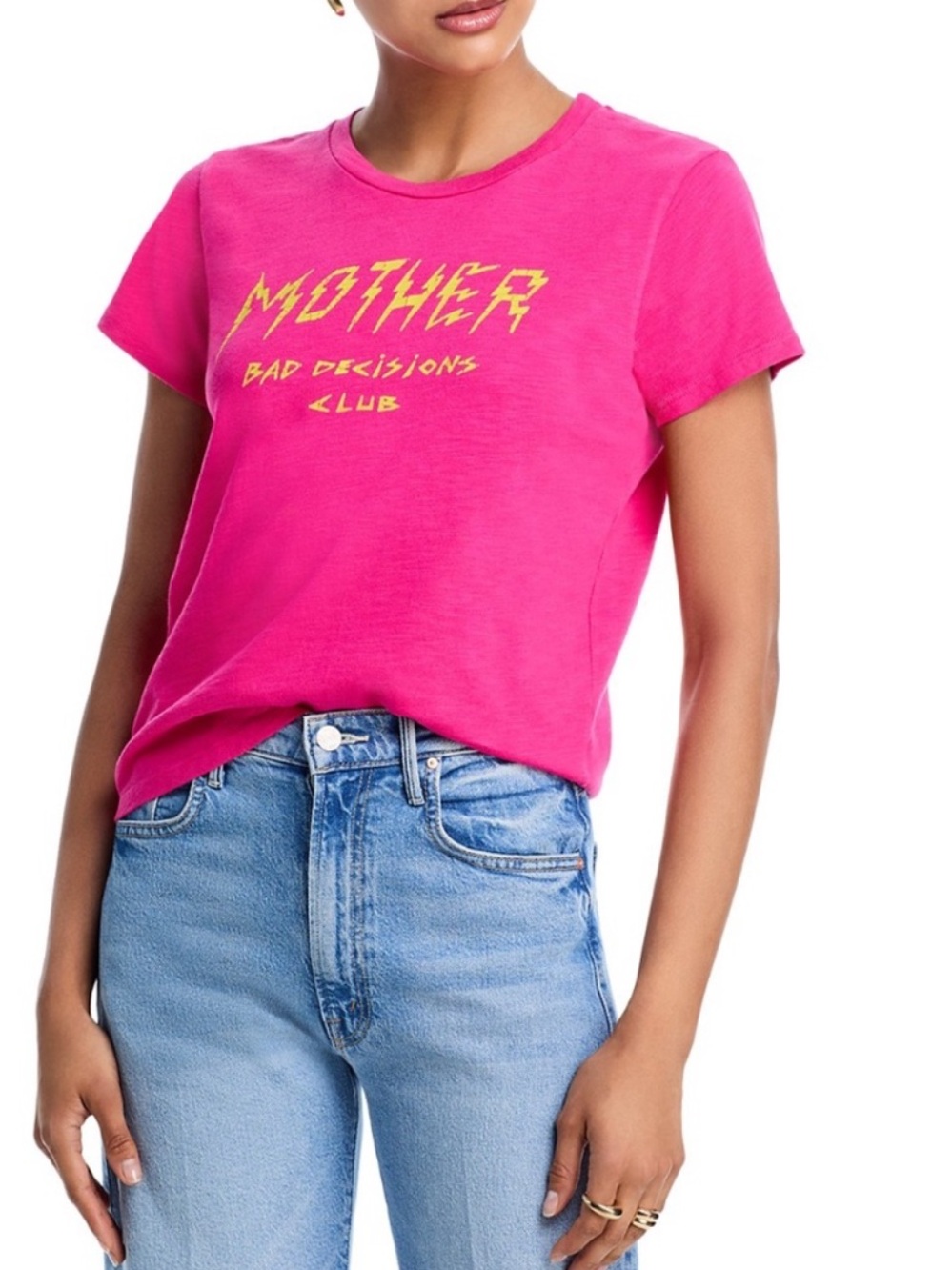 MOTHER Superior THE LIL SINFUL graphic T-SHIRT pink Size Small NWT